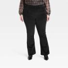 Women's Plus Size High-rise Corduroy Flare Pants - Knox Rose Black