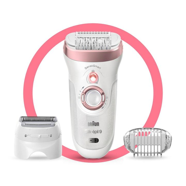 Braun Silk-epil 9 9-720 Women's Cordless Wet & Dry Epilator + 3 Extras Including Bikini Trimmer