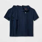 Petiteboys' 3pk Short Sleeve Stretch Pique Uniform Polo Shirt - Cat & Jack Navy
