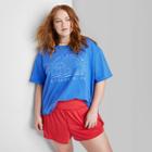 Women's Plus Size Ascot + Hart Honolulu Short Sleeve Graphic T-shirt - Blue