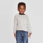 Toddler Boys' Brushed Jersey Knit Long Sleeve T-shirt - Cat & Jack Gray