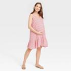 The Nines By Hatch Sleeveless Swing Maternity Dress Pink Floral