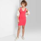 Women's Sleeveless Knit Bodycon Dress - Wild Fable Coral Pink