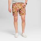 Men's 7 Floral Linden Flat Front Shorts - Goodfellow & Co Multi Floral 28, Desert Wood