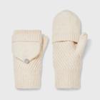 Women's Knit Flip Top Mittens - Universal Thread Cream, Ivory