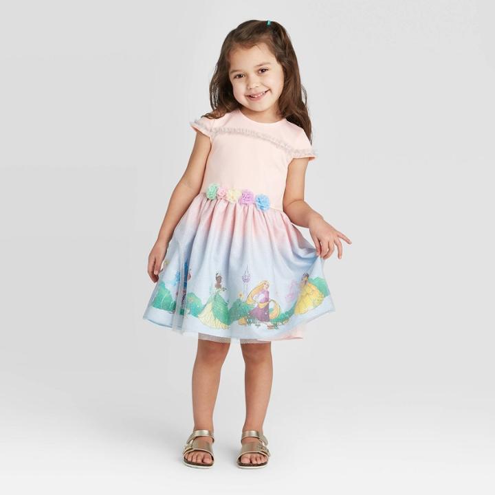 Mia & Mimi Toddler Girls' Pippa And Julie Disney Princesses Dress - Pink 2t, Girl's,