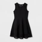 Zenzi Girls' Sleeveless Skater Dress - Black