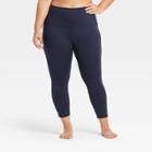 Women's Plus Size Contour Curvy Mid-rise 7/8 Leggings With Power Waist 25 - All In Motion Navy 1x, Women's, Size: