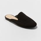 Women's Mabel Microsuede Square Toe Mules - A New Day Black