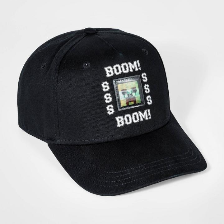 Boys' Minecraft Toy Endcap Baseball Hat - Black, Boy's,