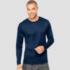 Hanes Men's Long Sleeve Cooldri Performance T-shirt -navy