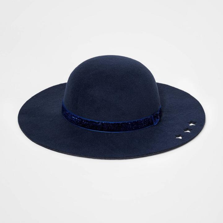 Girls' Star Floppy Hat - Cat & Jack Navy, Girl's, Blue
