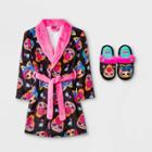 Girls' L.o.l. Surprise! Robe With Slippers - Pink/black