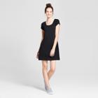 Women's Short Sleeve T-shirt Dress - Mossimo Supply Co. Black
