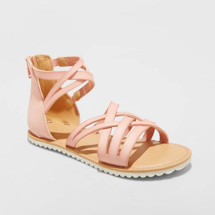 Girls' Kamora Ankle Strap Sandals - Cat & Jack Blush 13, Toddler Girl's