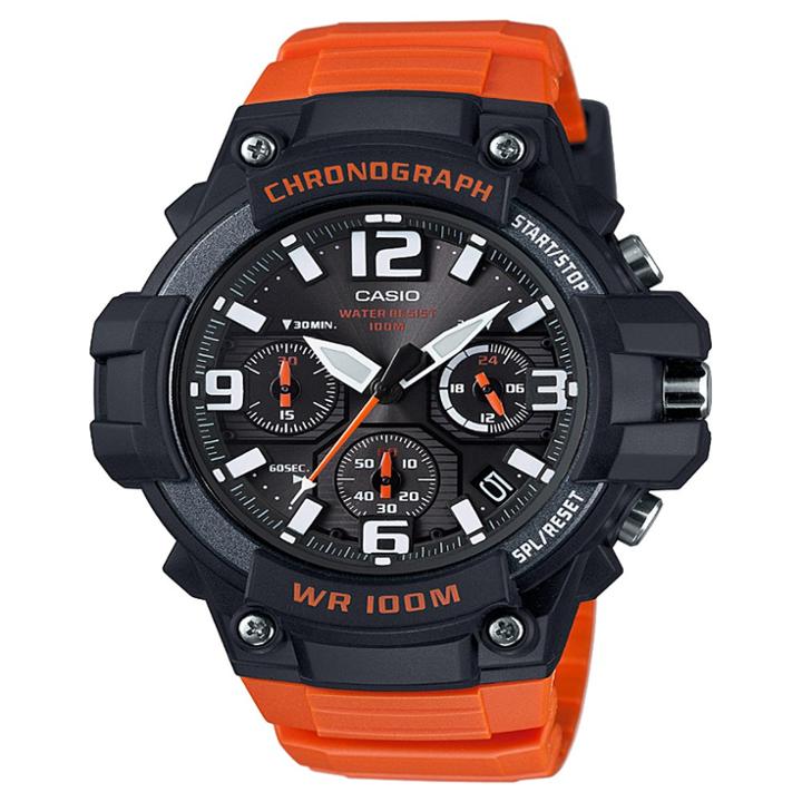 Men's Casio Analog Watch - Orange, Size: Small, Orange Black