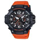 Men's Casio Analog Watch - Orange, Size: Small, Orange Black