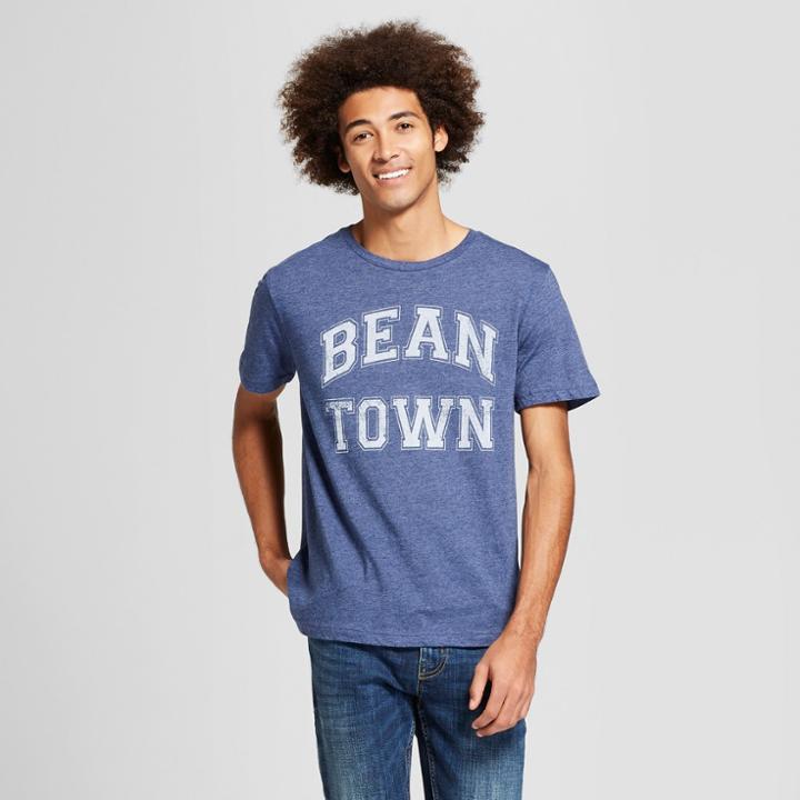 Men's Boston Beantown Short Sleeve Crew Neck T-shirt - Awake - Navy