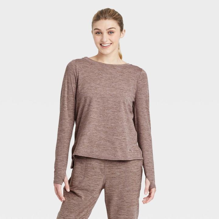 Women's Cozy Spacedye Long Sleeve Top - Joylab Pewter