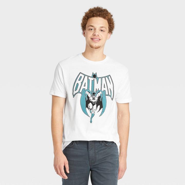 Men's Batman Short Sleeve Graphic T-shirt - White