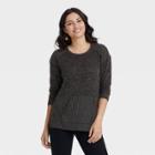 Women's Long Sleeve Top - Knox Rose Charcoal Gray Colorblock