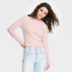 Women's Long Sleeve Slim Fit Rib T-shirt - Universal Thread