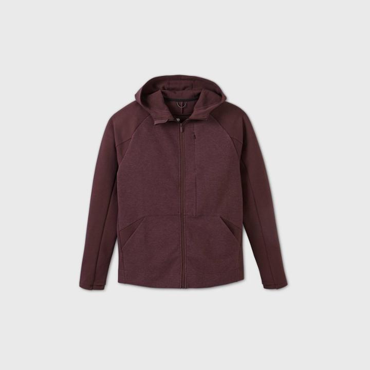 Men's Statement Fleece Full Zip Hoodie - All In Motion Dark Berry