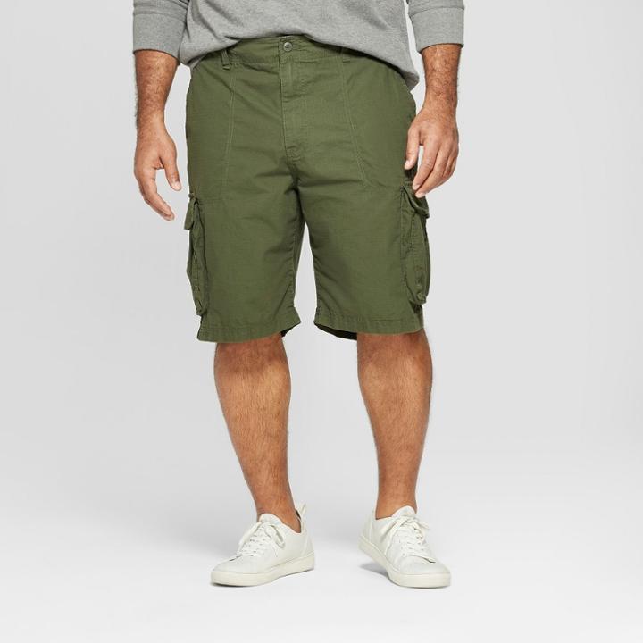 Men's Big & Tall 11 Cargo Shorts - Goodfellow & Co Green 56, Late Night Green
