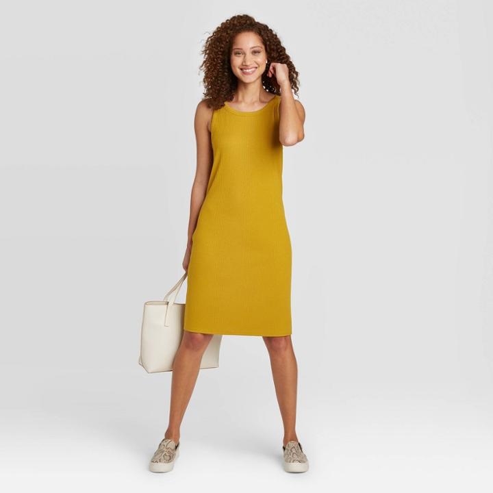 Women's Sleeveless Knit Dress - A New Day Green
