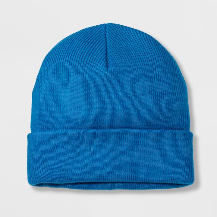 Boys' Solid Cuffed Beanie - Cat & Jack Blue