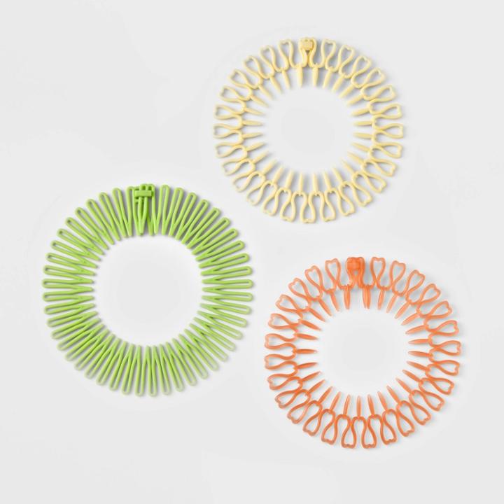 Stretch Comb Headbands 3pk - Wild Fable Orange/yellow/green