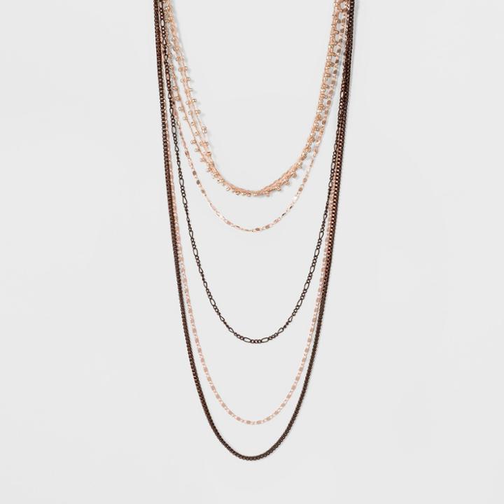 Multi Layered Thread And Seed Beads Necklace - A New Day,