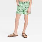 Boys' Monster Animal Printed Swim Trunks - Art Class Green