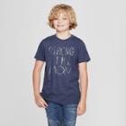 Boys' Short Sleeve Strong Like Mom Graphic T-shirt - Cat & Jack Blue