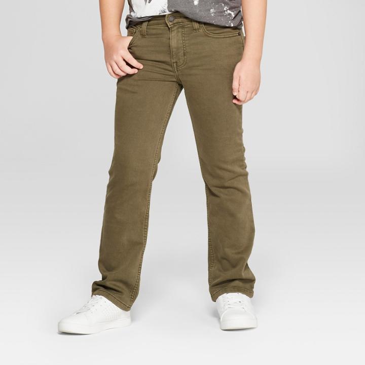 Boys' Denim Moss Jeans - Cat & Jack Olive 5, Boy's, Green