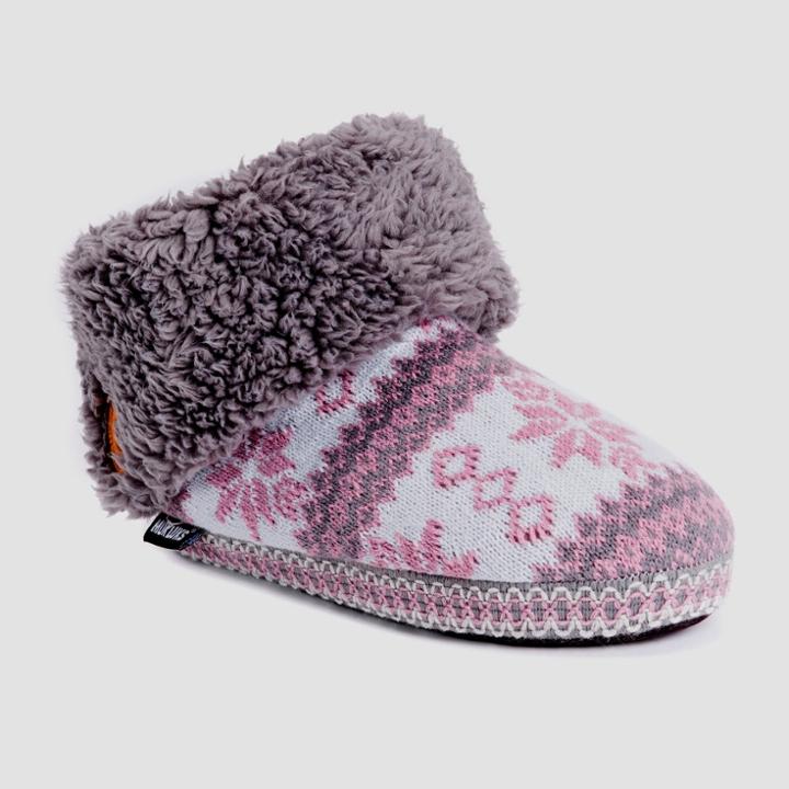 Women's Muk Luks Melinda Bootie Slippers - Purple L,