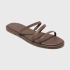 Women's Josie Slide Sandals - A New Day Mahogany