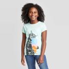 Petitegirls' Short Sleeve Ice Cream Cat Graphic T-shirt - Cat & Jack Aqua Xs, Girl's, Blue