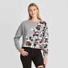 Women's Disney Mickey Tossed Long Sleeve Graphic T-shirt - Gray