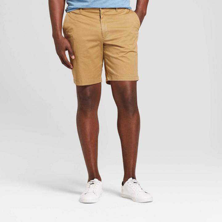Men's 9 Slim Fit Chino Shorts - Goodfellow & Co Linden Brown