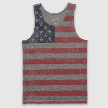 Well Worn Men's Horizontal Flag Tank Top -
