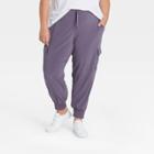 Women's Plus Size Stretch Woven Cargo Pants - All In Motion Purple