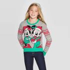 Girls' Disney Mickey And Minnie Ugly Christmas Sweater - Gray L, Girl's,