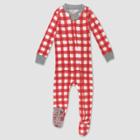 Honest Baby Buffalo Organic Cotton Footed Pajama - Red