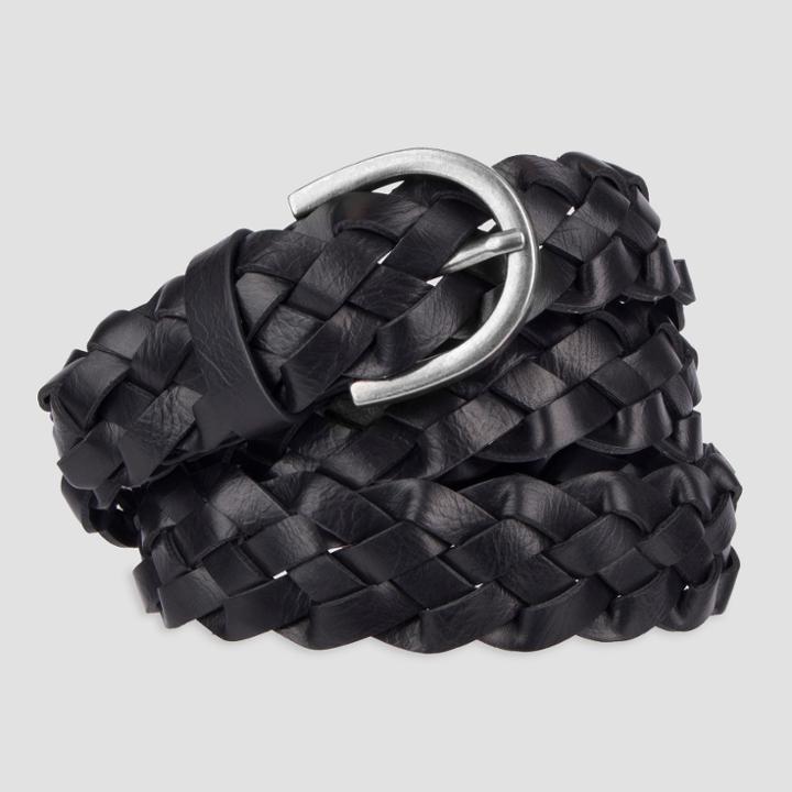 Women's Plus Size Braid Belt - Ava & Viv Black