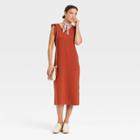 Women's Ruffle Tank Dress - Universal Thread Rust