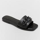 Women's Viv Chain Slide Sandals - A New Day Black