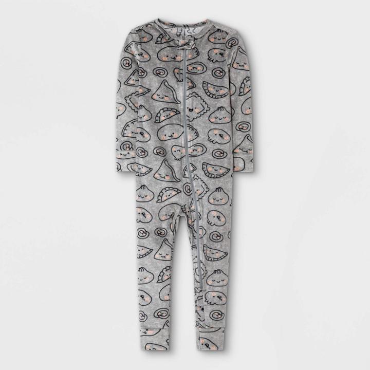 Toddler Dumpling Snug Fit Footless Pajama Romper - Cat & Jack Gray
