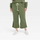 Women's Plus Size High-rise Knit Flare Pull-on Pants - Universal Thread Green
