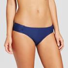 Sea Angel Women's Shirred Side Scoop Bikini Bottom - Navy (blue)